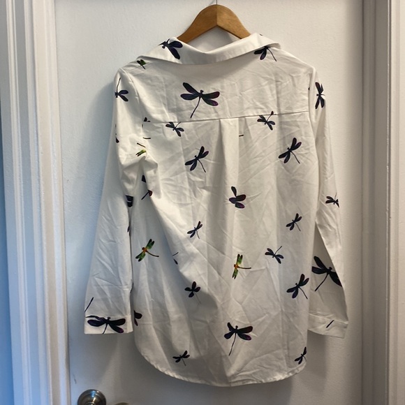 Emery Rose Dragonfly Patterned Blouse - Picture 2 of 2